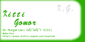 kitti gomor business card